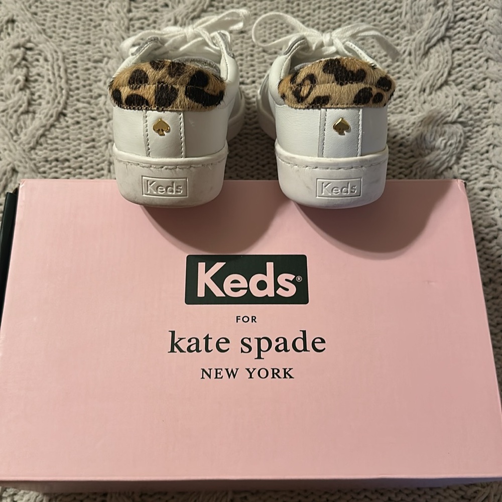 Kate Spade New York Keds Leather/Leopard Sneaker